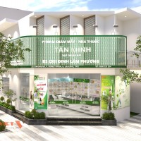 Phương án thiết kế nội thất phòng khám mắt và nhà thuốc Tấn Minh hiện đại 